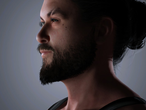 Jason Momoa Character Low-poly 3D-Modell