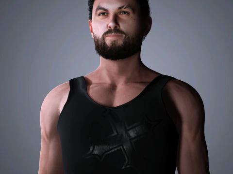 Jason Momoa Character Low-poly 3D Model