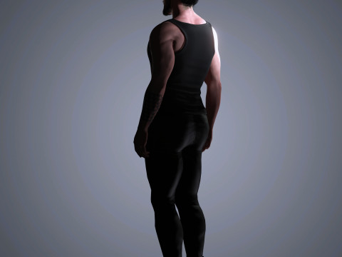 Jason Momoa Character Low-poly 3D-Modell