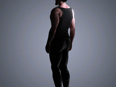 Jason Momoa Character Low-poly 3D Model