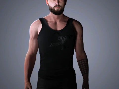Jason Momoa Character Low-poly 3D Model