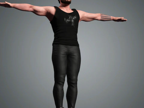 Jason Momoa Character Low-poly 3D Model