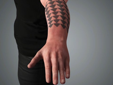 Jason Momoa Character Low-poly 3D-Modell