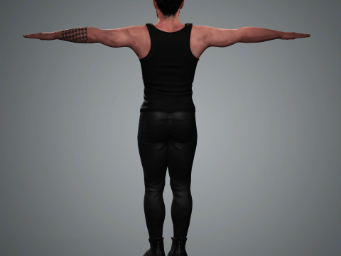 Jason Momoa Character Low-poly 3D-Modell