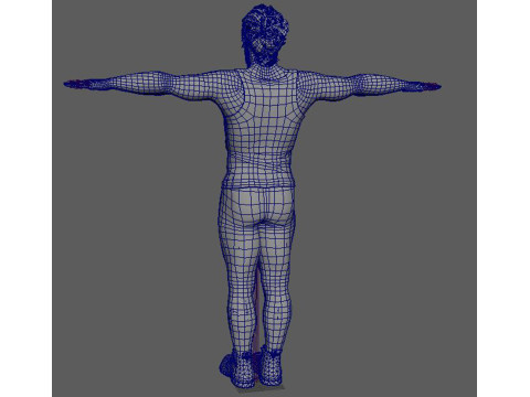 Jason Momoa Character Low-poly 3D-Modell