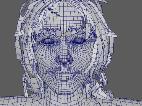 Jessica Alba Character Low-poly 3D-Modell
