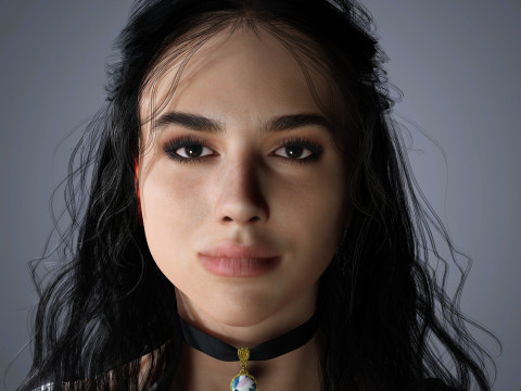Dua Lipa Character Low-poly 3Dモデル