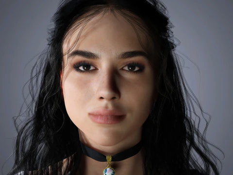 Низькополігональний персонаж Dua Lipa 3D Модель