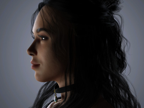 Dua Lipa Character Low-poly Modelo 3D