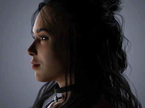 Dua Lipa Character Low-poly 3D Model