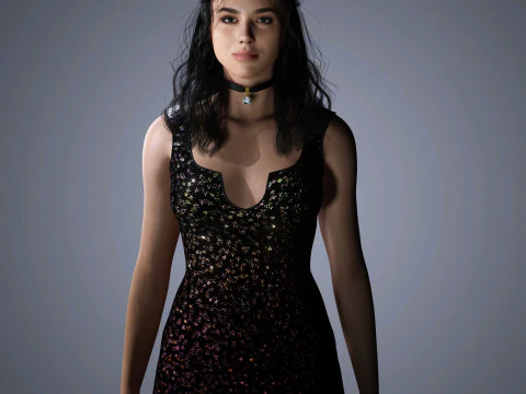 Dua Lipa Character Low-poly 3D Model