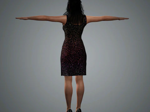Dua Lipa Character Low-poly 3D Model