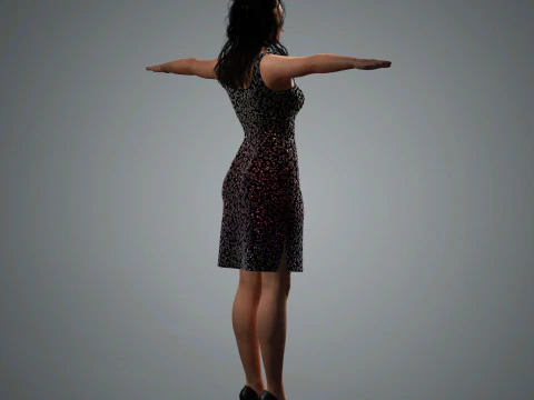 Dua Lipa Character Low-poly 3D Model