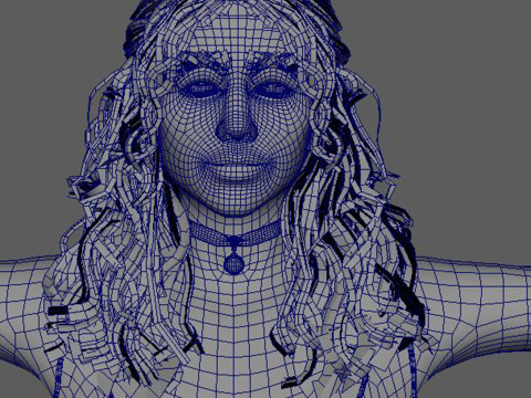 Dua Lipa Character Low-poly Modelo 3D