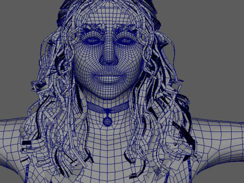 Dua Lipa Character Low-poly 3D Model