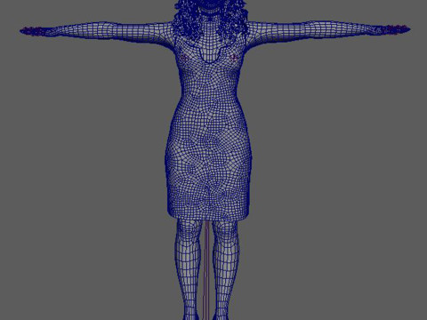 Dua Lipa Character Low-poly Modelo 3D