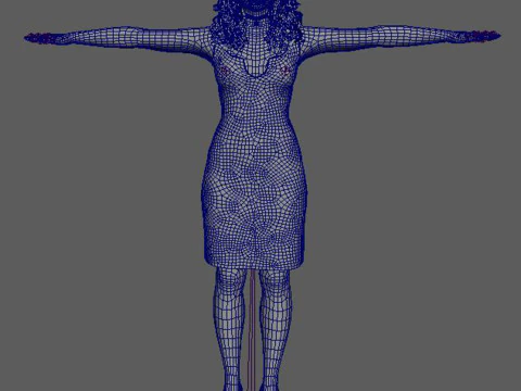 Dua Lipa Character Low-poly 3D Model