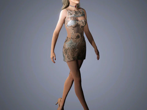 Nicole Kidman Character 3D Model