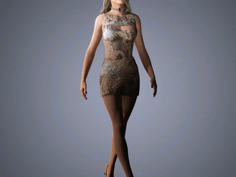 Nicole Kidman Character 3D Model