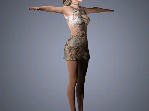 Nicole Kidman Character 3D Model