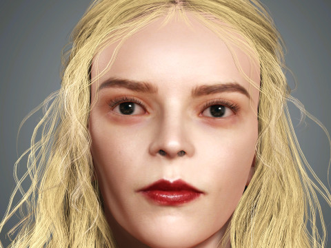Anya Taylor-Joy Character 3Dモデル