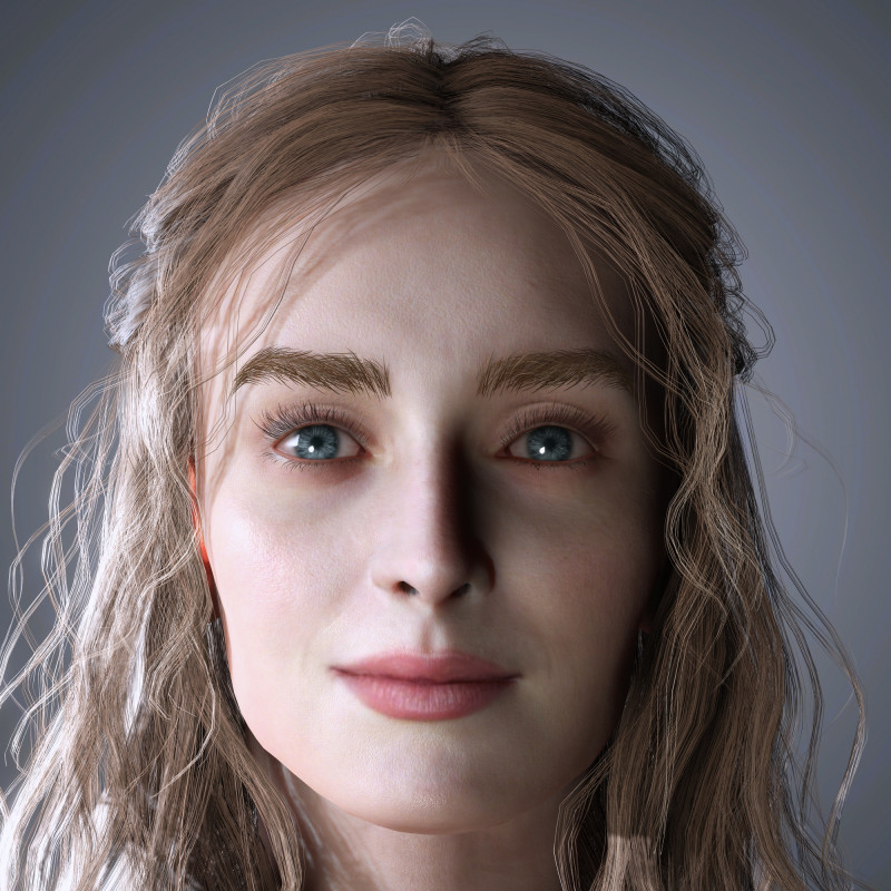 Sophie Turner Character 3D Model .c4d .max .obj .3ds .fbx .stl .blend