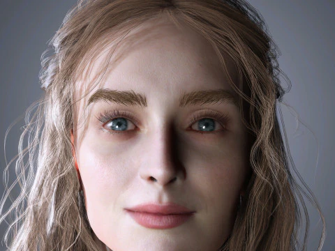 Personaggio di Sophie Turner Modello 3D