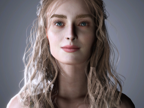 Sophie Turner Character 3D Model