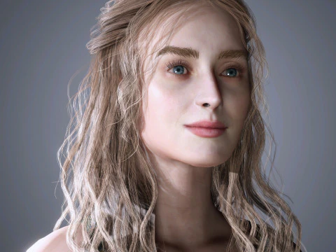 Sophie Turner Character 3D Model