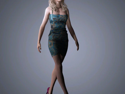 Sophie Turner Character 3D Model