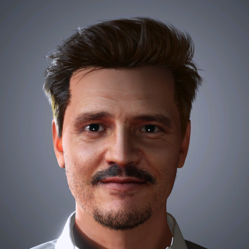 Pedro Pascal Character 3D Model .c4d .max .obj .3ds .fbx .stl .blend 