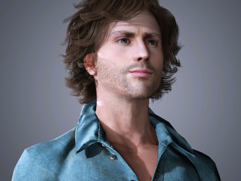 Aaron Taylor-Johnson Character 3D 모델