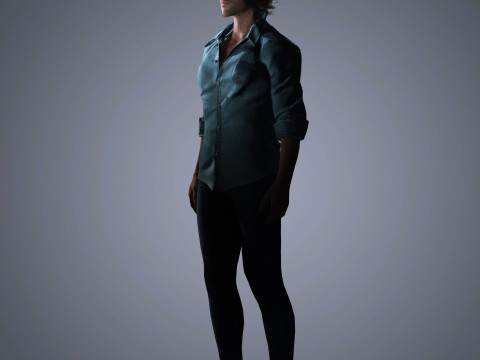 Aaron Taylor-Johnson Character 3D 모델