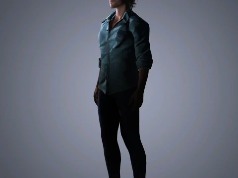 Aaron Taylor-Johnson Character 3D Model