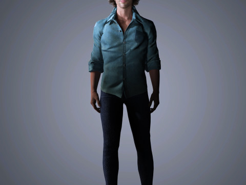 Aaron Taylor-Johnson Character 3D 모델