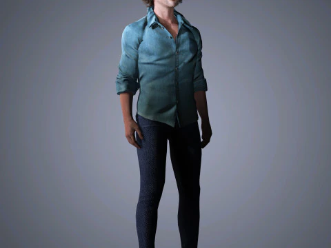Aaron Taylor-Johnson Character 3D Model