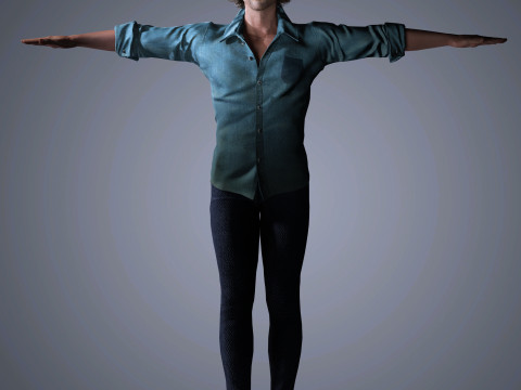 Aaron Taylor-Johnson Character 3D 모델