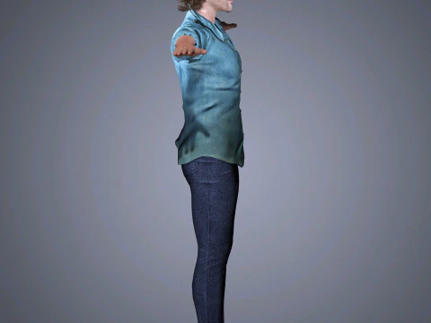 Aaron Taylor-Johnson Character 3D Model