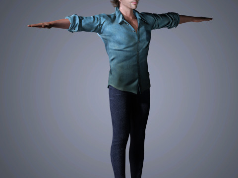 Aaron Taylor-Johnson Character 3D 모델