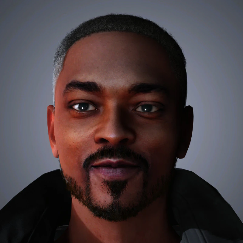Anthony Mackie Character 3D Model .c4d .max .obj .3ds .fbx .stl .blend 