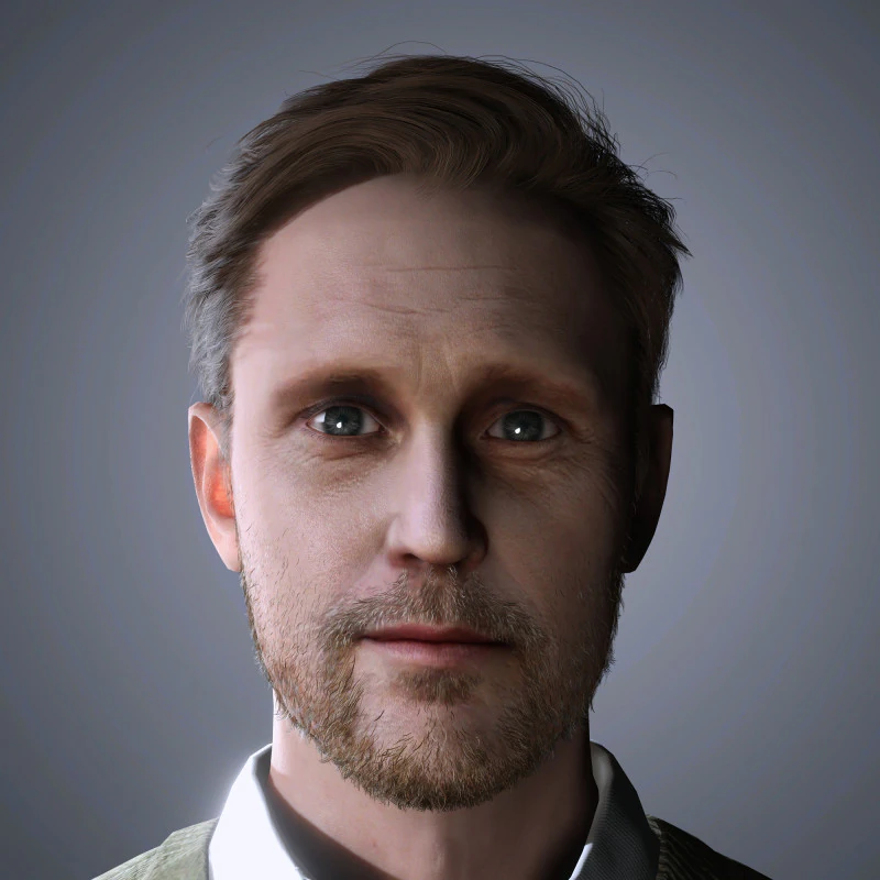 Alexander Skarsgard Character 3D Model .c4d .max .obj .3ds .fbx .stl .blend 