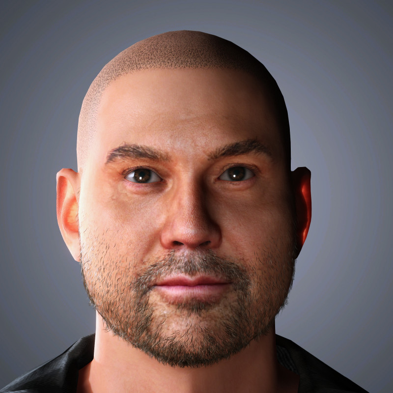 Dave Bautista Character 3D Модель .c4d .max .obj .3ds .fbx .stl .blend
