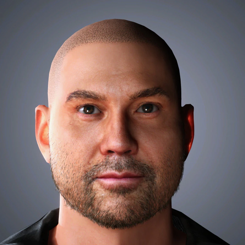 Dave Bautista Character 3D Model .c4d .max .obj .3ds .fbx .stl .blend 