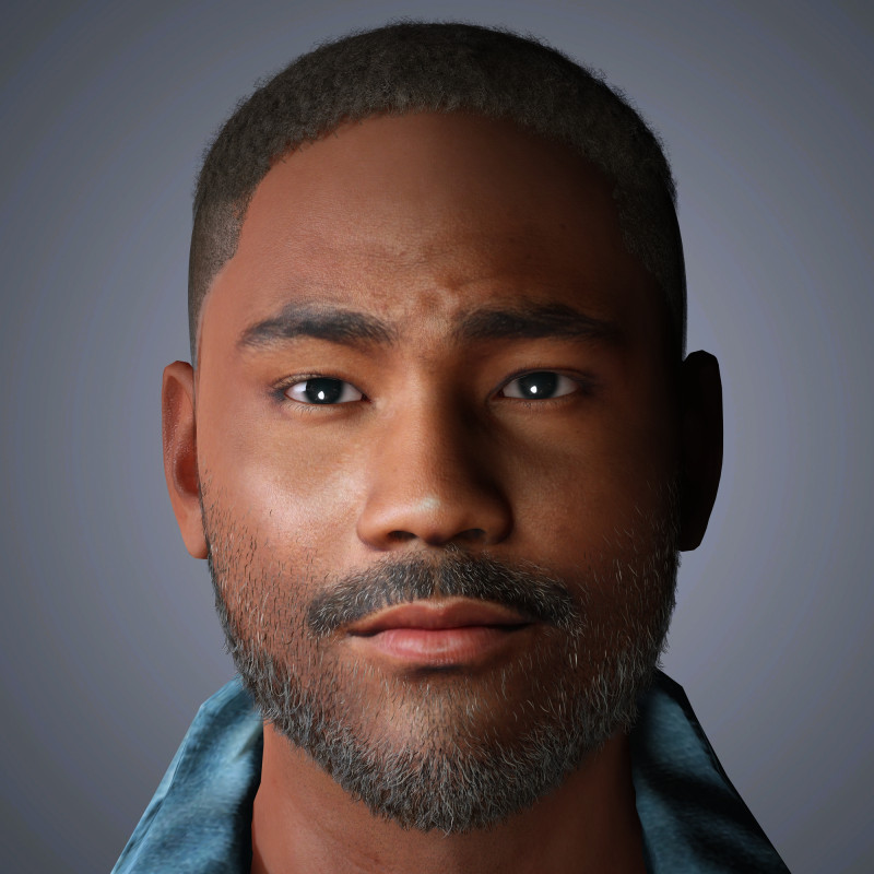 Donald Glover Character 3D Model .c4d .max .obj .3ds .fbx .stl .blend