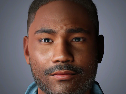 Donald Glover-Charakter 3D Modell