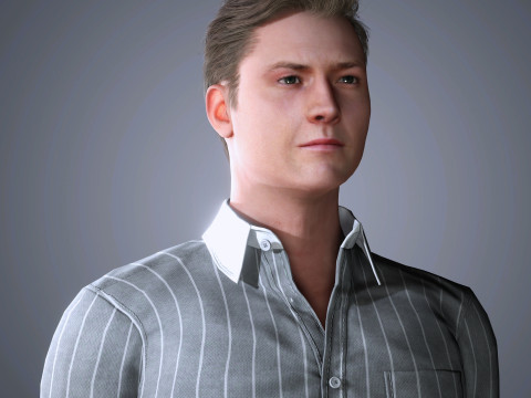 Taron Egerton Character 3D 모델