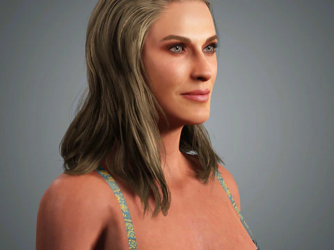 Molly Sims Character 3D Model