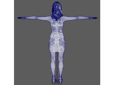 Molly Sims Character 3D Model