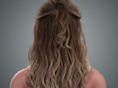 Elle Fanning Character 3D Model