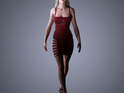 Elle Fanning Character Model 3D